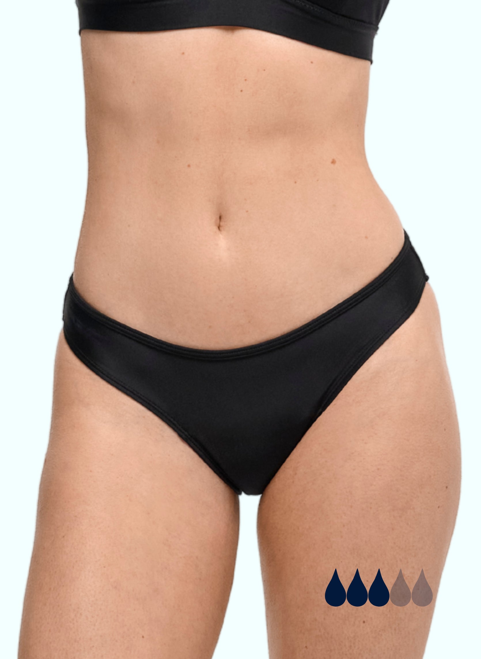 bas de maillot de bain menstruel flux abondant noir femme