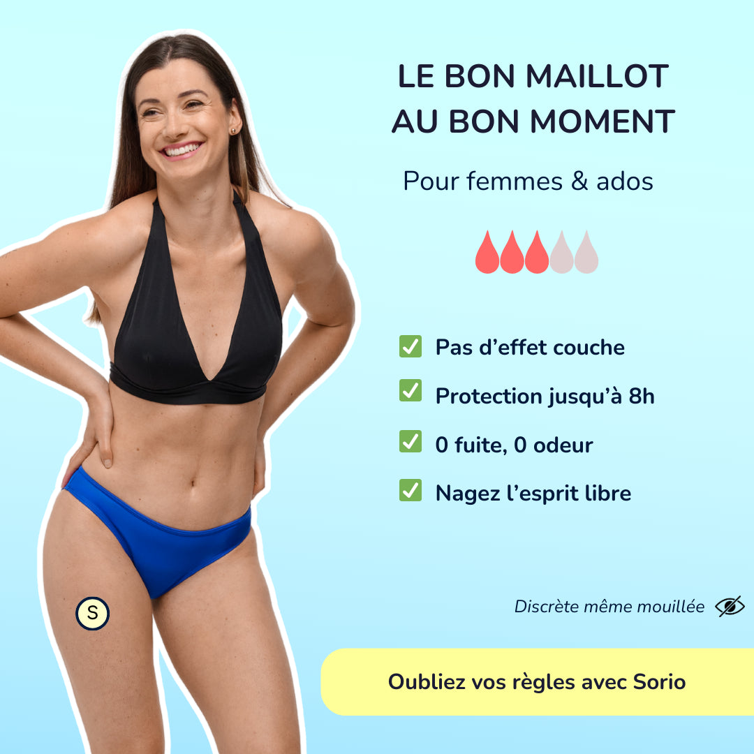 bas de maillot de bain menstruel bleu avantages