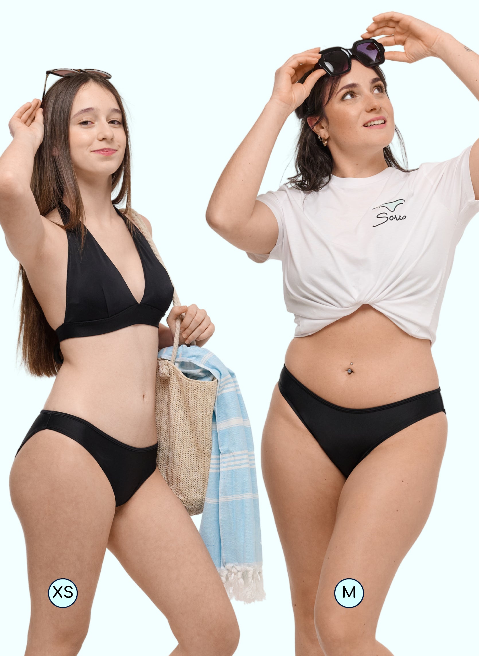 bas de maillot de bain menstruel flux abondant noir adolescente