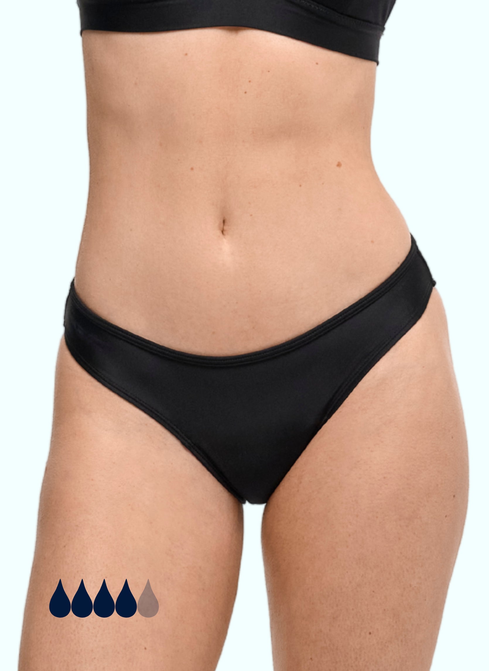 bas de maillot de bain menstruel flux abondant noir femme