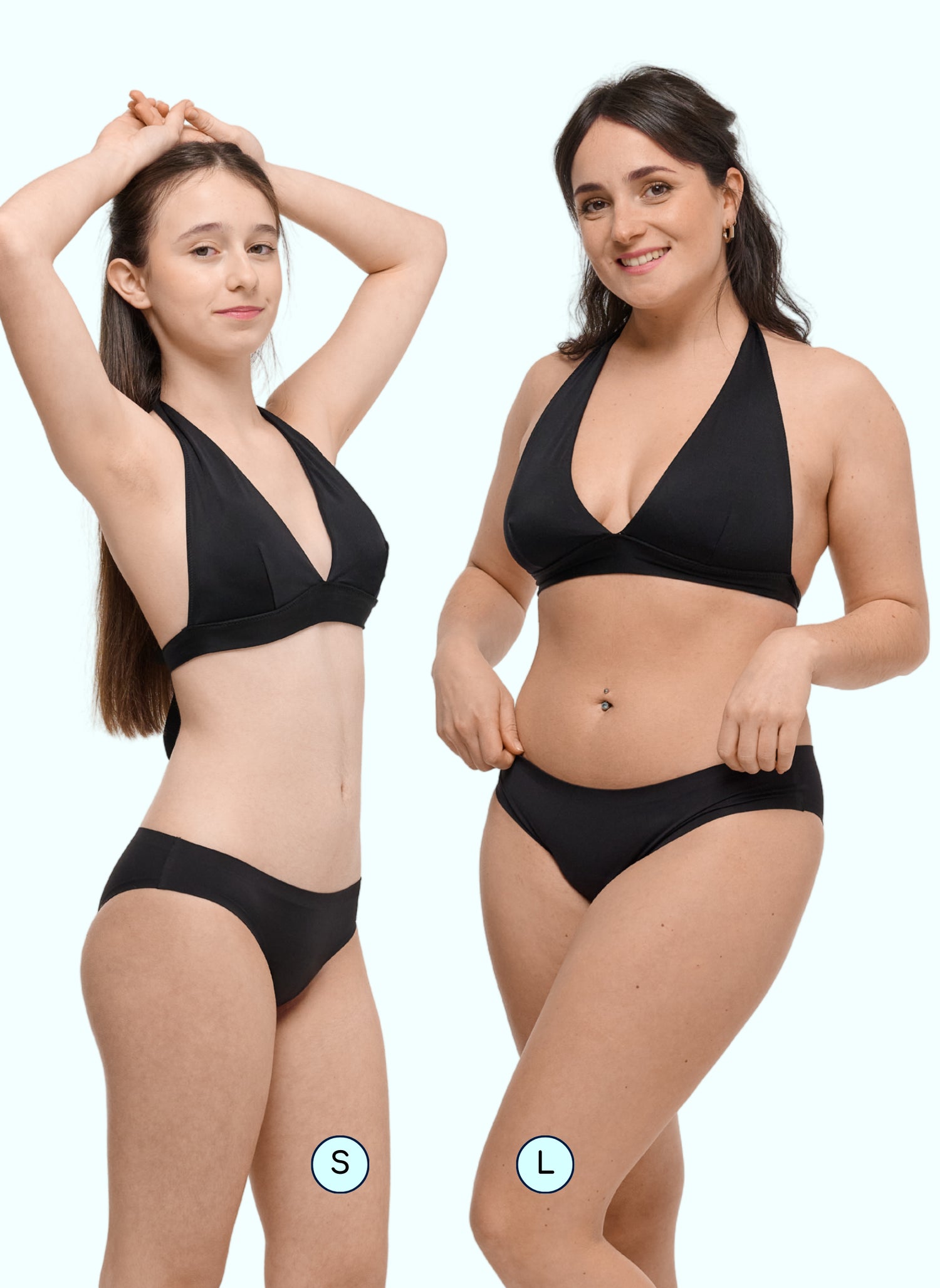 bas maillot de bain menstruel sans coutures ado