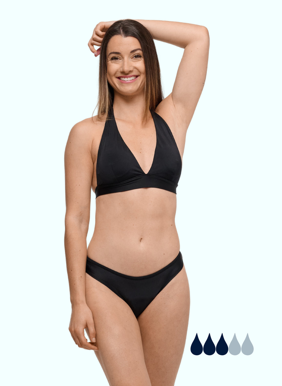 ensemble de maillot menstruel noir femme eva lya