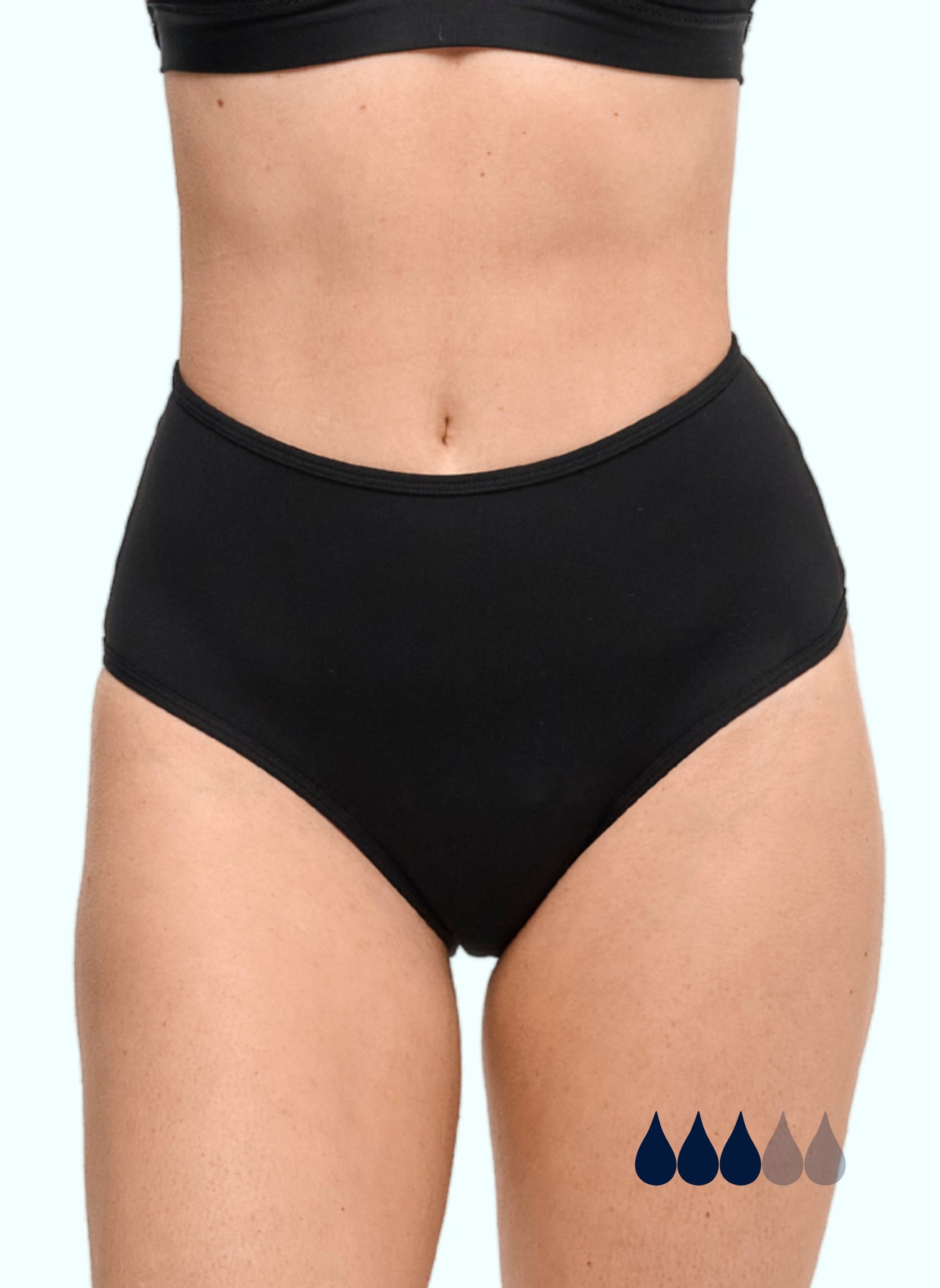 bas maillot menstruel taille haute croisé femme