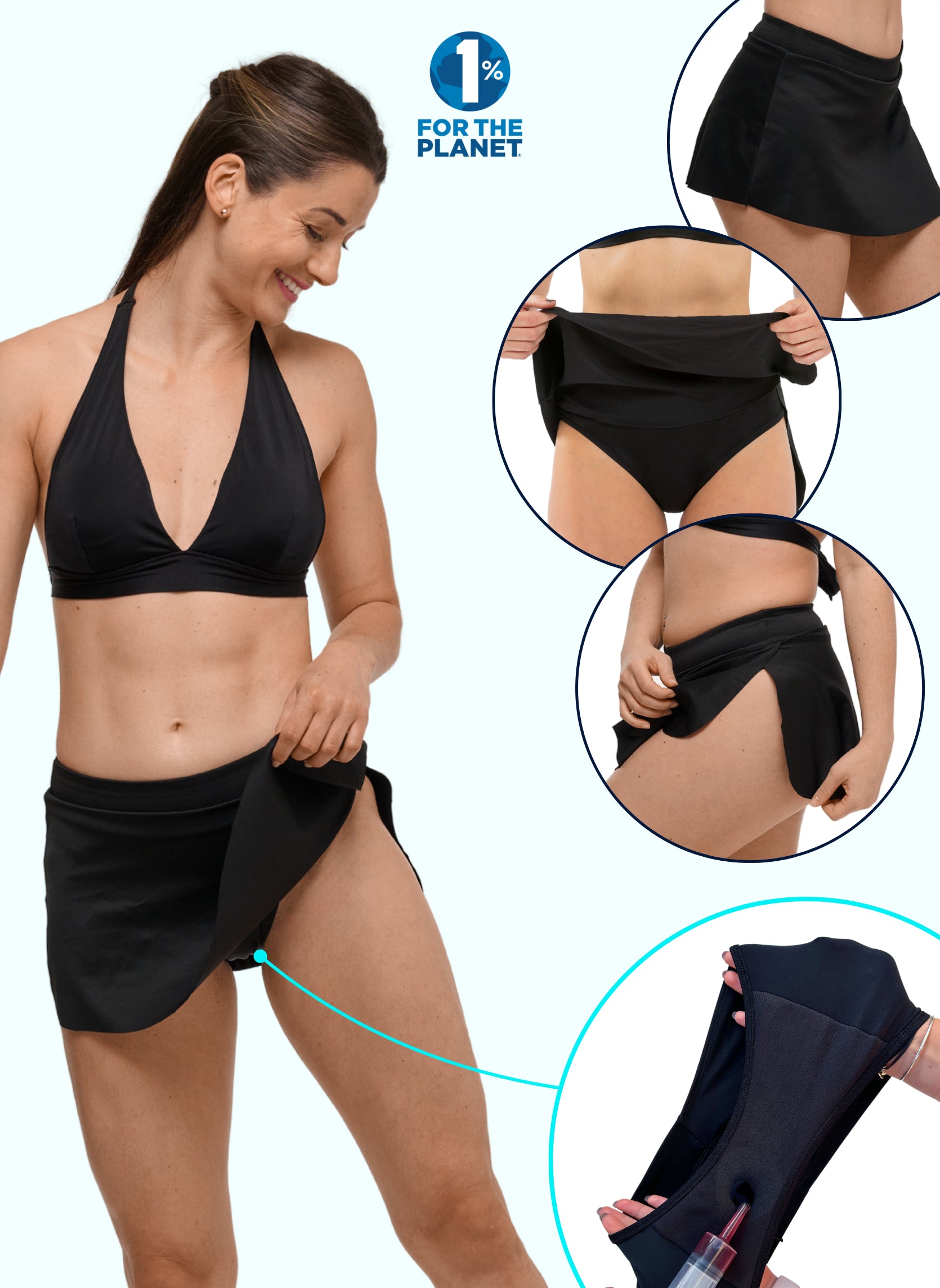 jupe de bain maillot menstruel sans fuite