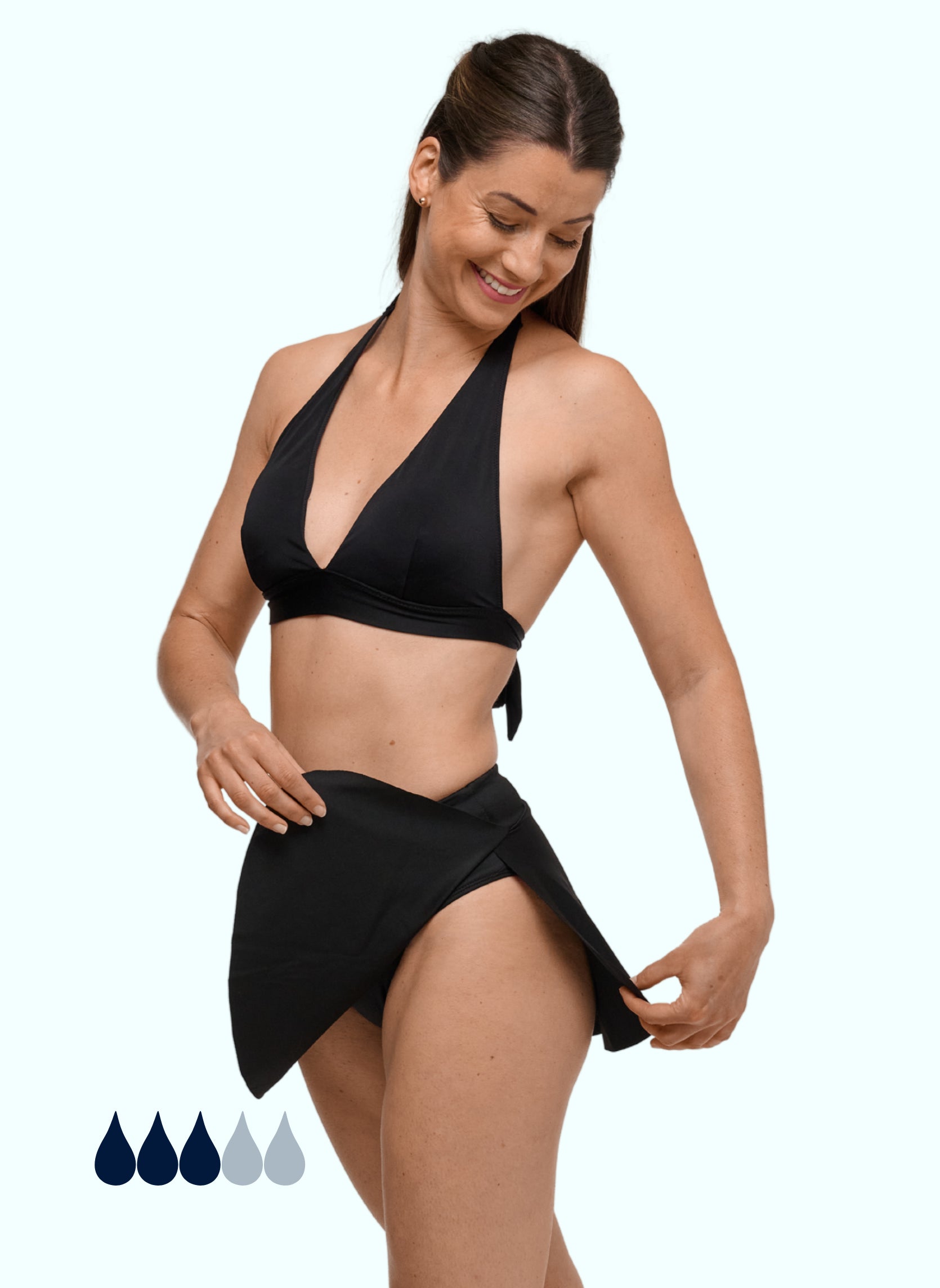 jupe de bain maillot menstruel intégré sans fuite