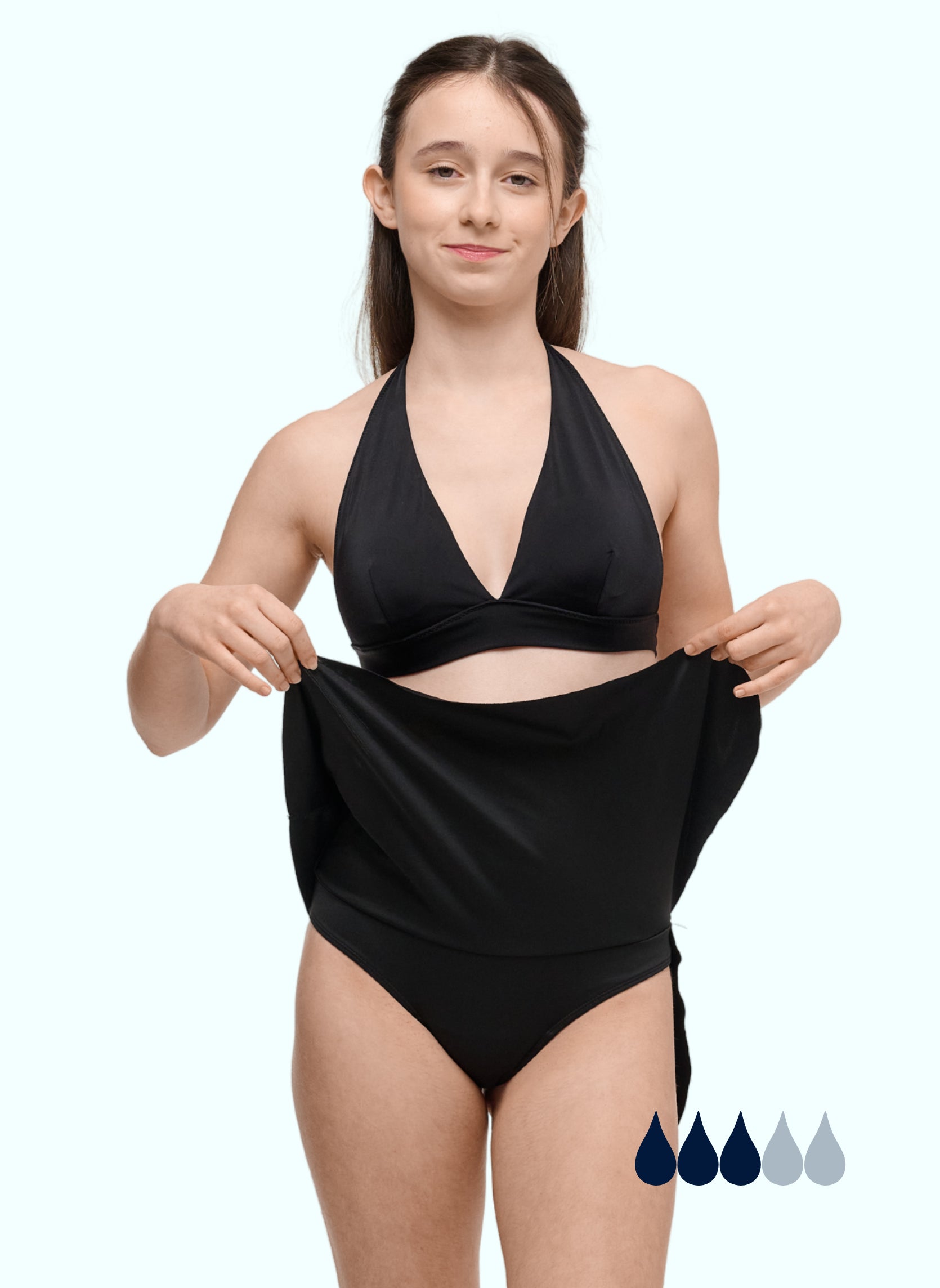 jupe de bain maillot menstruel intégré adolescente antifuite