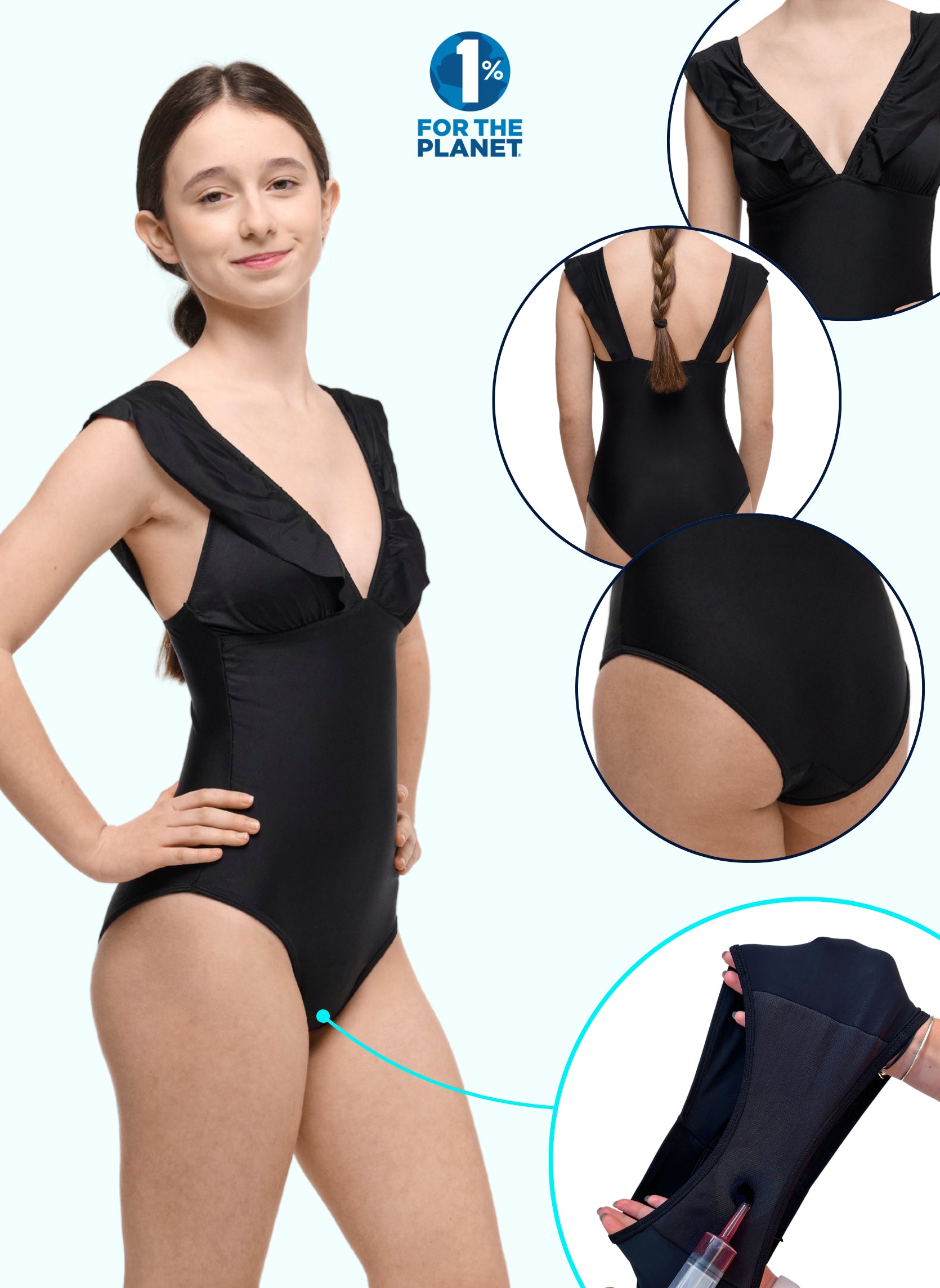 maillot menstruel 1 pièce ado antifuite piscine plage