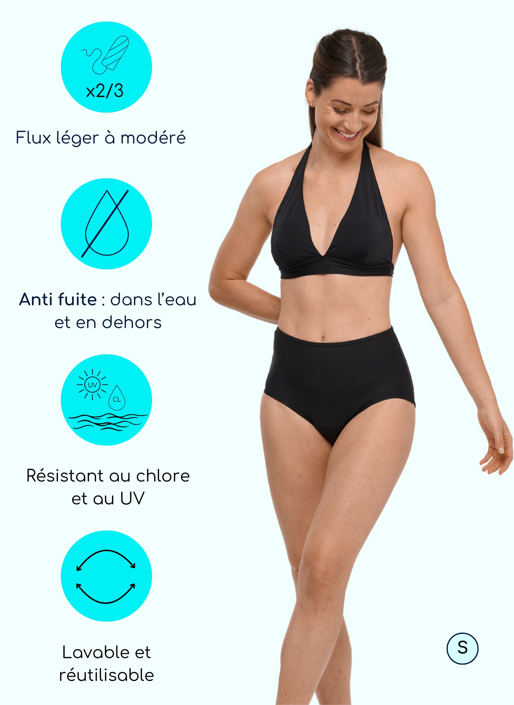 bas de maillot de bain menstruel naya femme