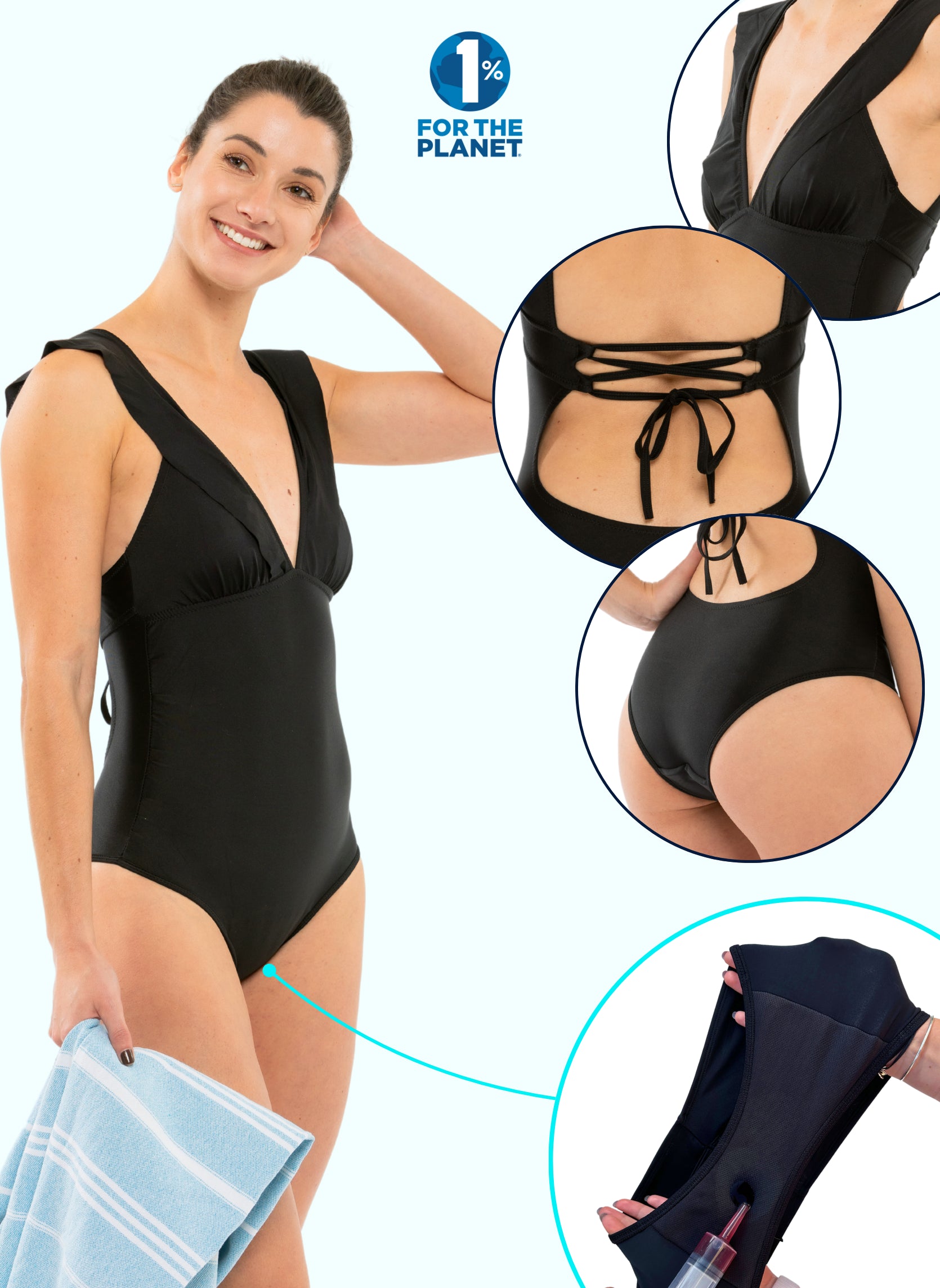 maillot menstruel 1 pièce femme absorbant