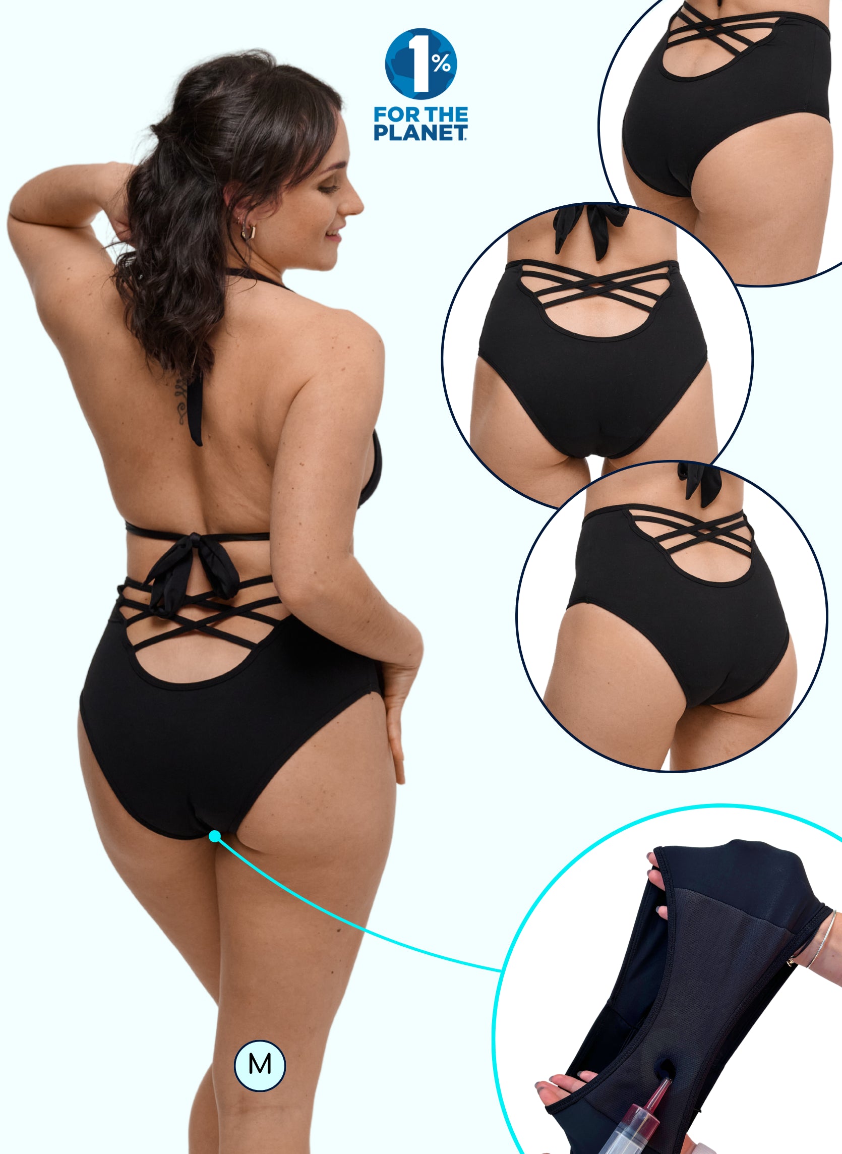 bas menstruel taille haute absorbant