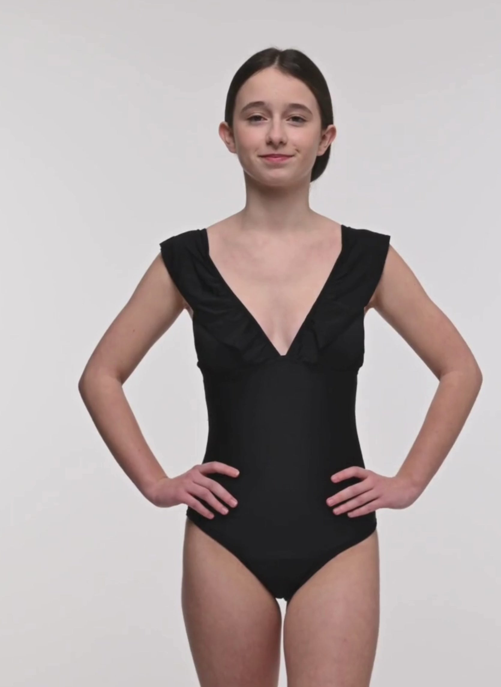 maillot menstruel 1 pièce adolescente à volants vidéo