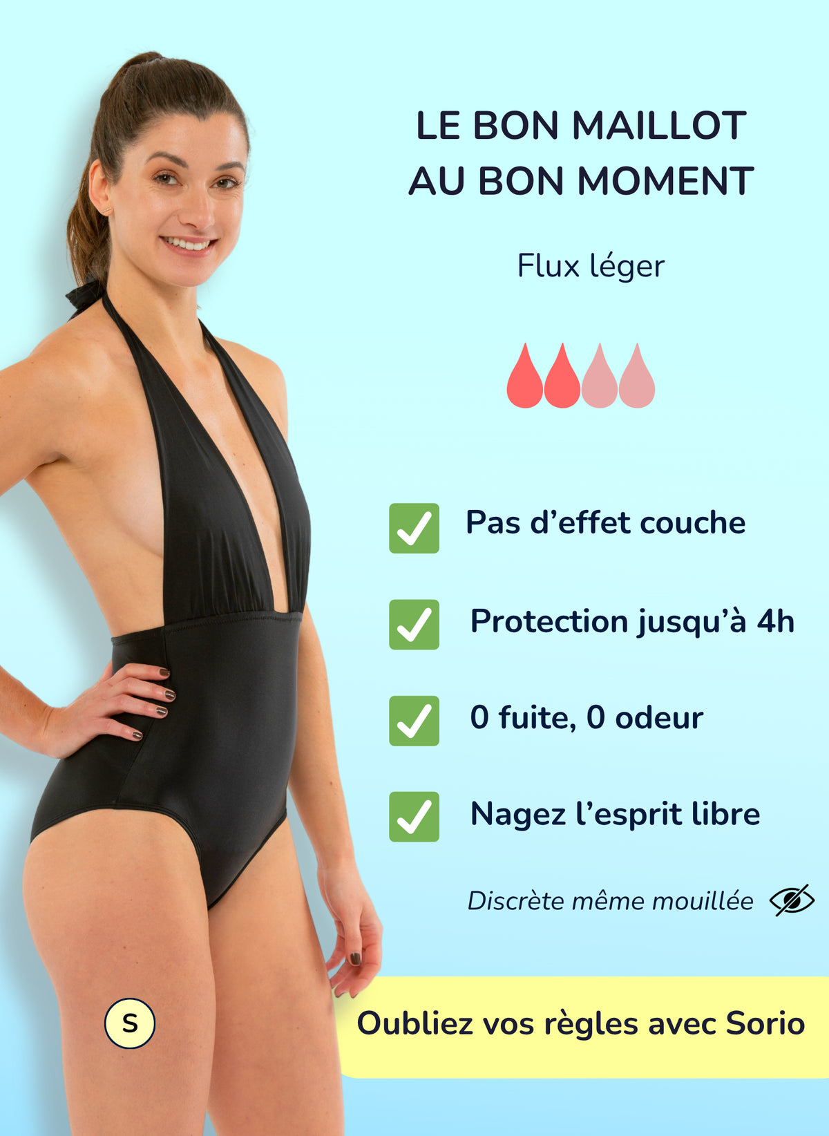 Backless One-Piece Period Swimsuit – Lila | Sorio®