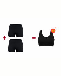 2 shortys Alia abondants = 1 brassière Gina offerte