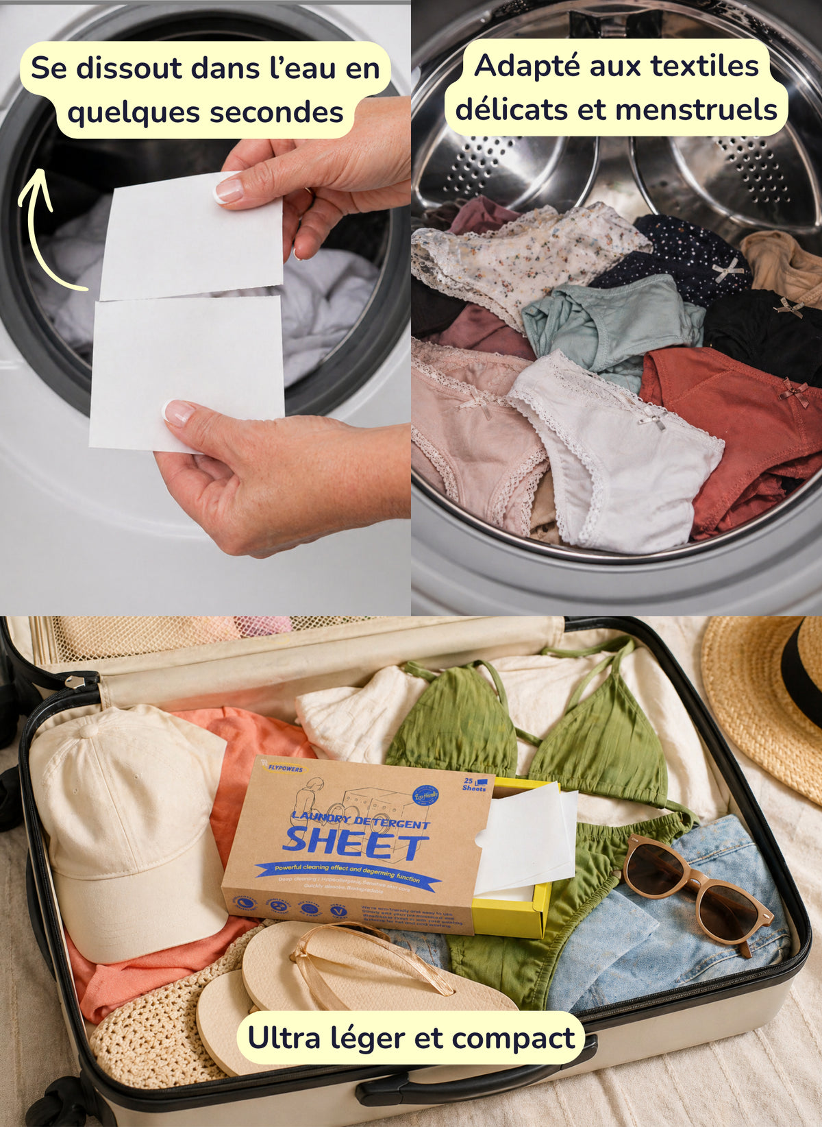 Detergente para bañadores menstruales - Pack de 26 toallitas | Sorio®