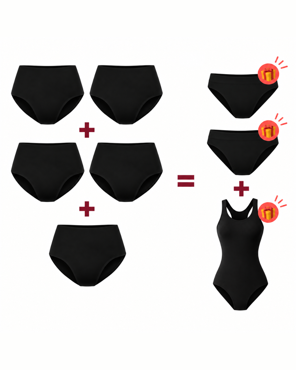 5 Jenna One Size = 1 Lola abondant et 2 Eva abondants offerts