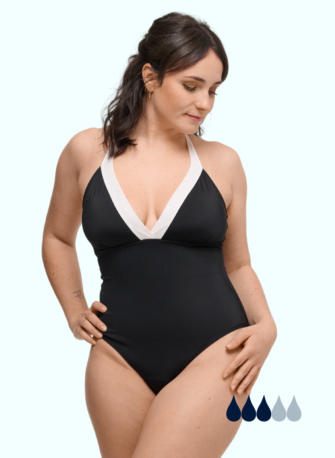 maillot de bain menstruel 1 pièce raffiné