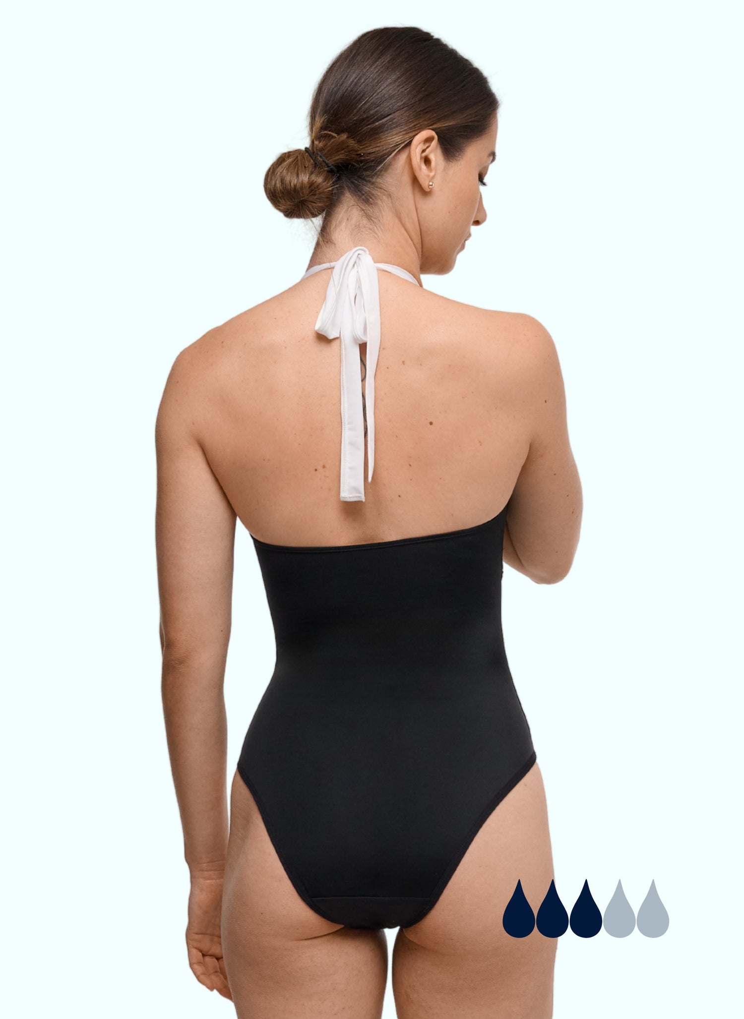 maillot de bain menstruel 1 pièce dos nu