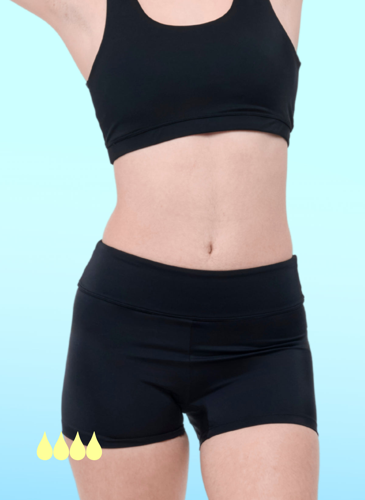 Alia – Perioden Shorty starke Perioden für Teenager Schwarz | Sorio®