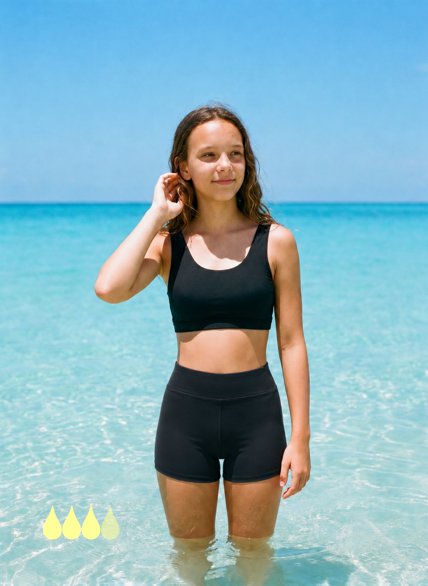 Shorty Menstruel flux abondant pour ado noir - Alia | Sorio®