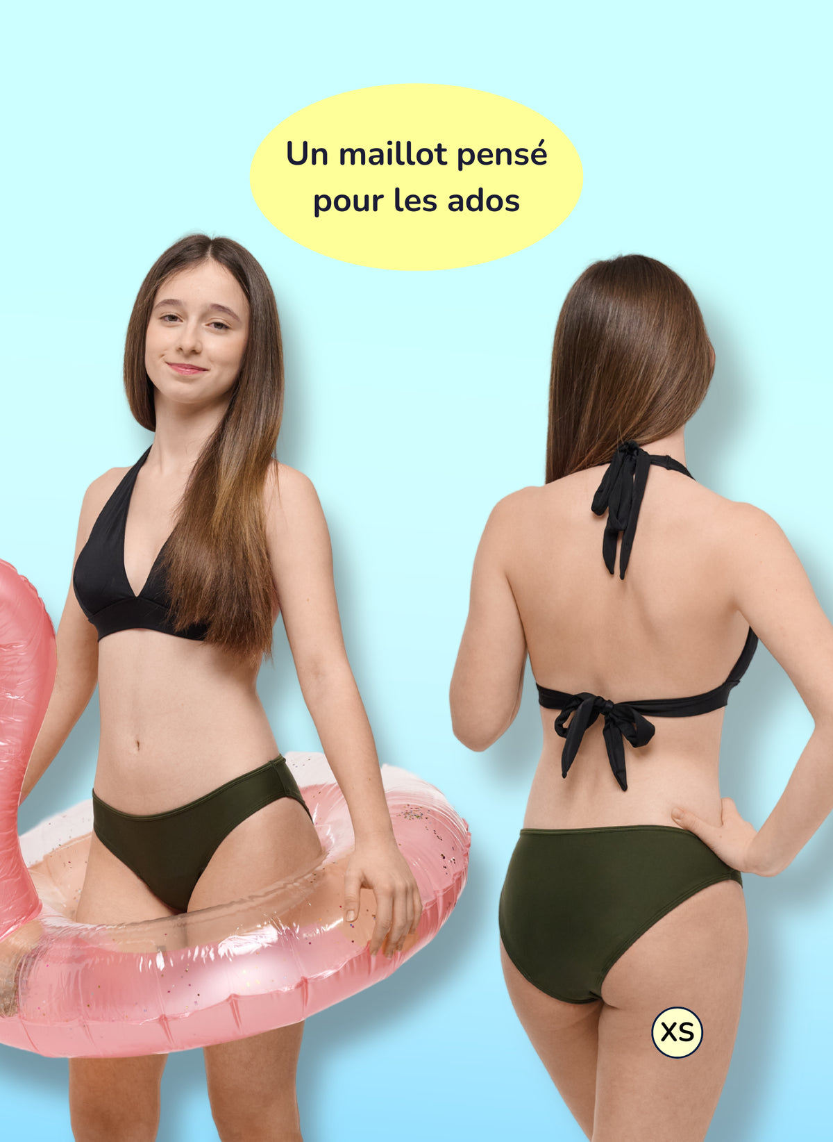 Eva Khaki – Perioden Bikinihose für Teenager | Sorio®