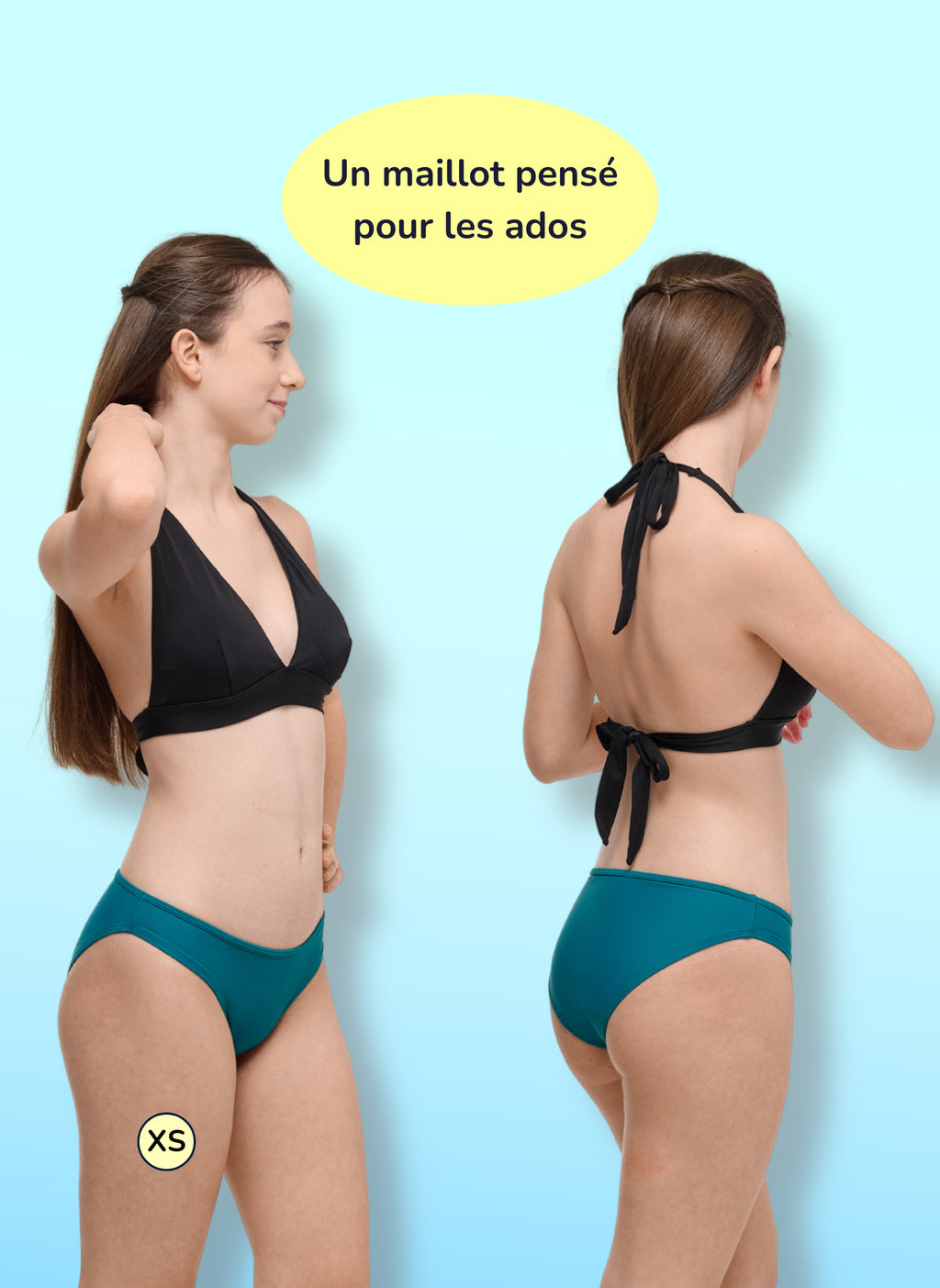 Slip bikini mestruale per adolescenti - Eva verde | Sorio®