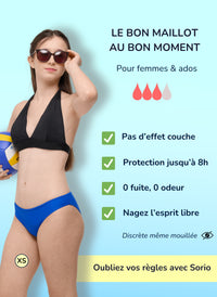 Eva Blau – Perioden Bikinihose für Teenager | Sorio®