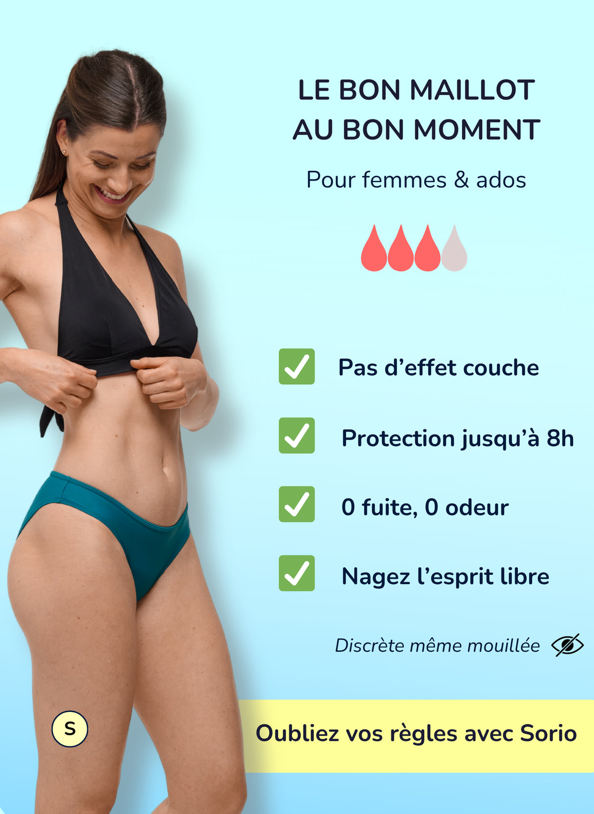 Green Period Swim Bottom - Eva | Sorio®