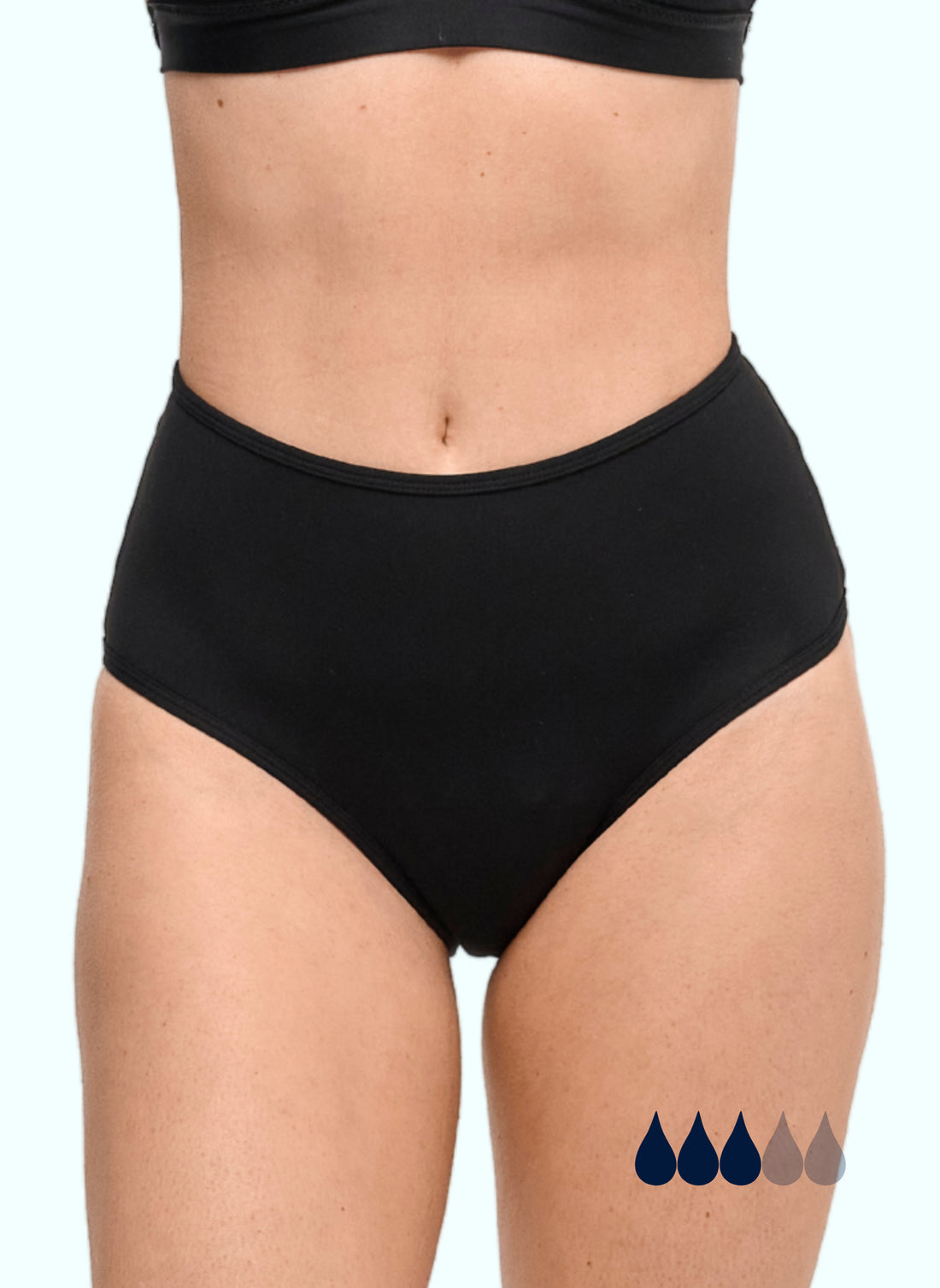 bas maillot menstruel taille haute croisé femme