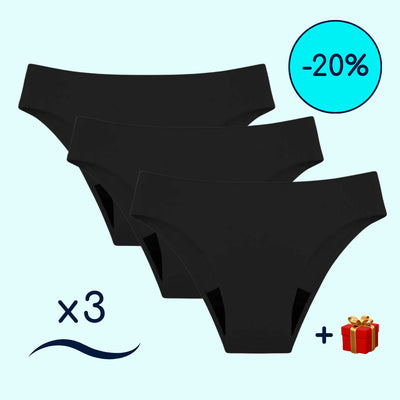 nina bas de maillot de bain menstruel sans coutures 