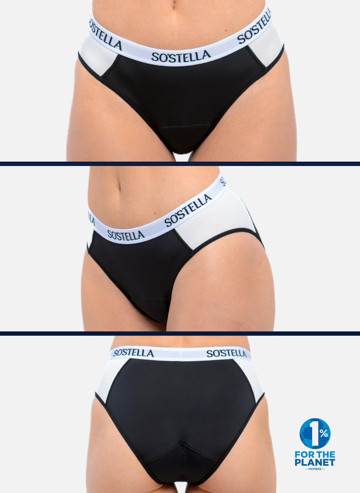 women's sports period briefs close-up