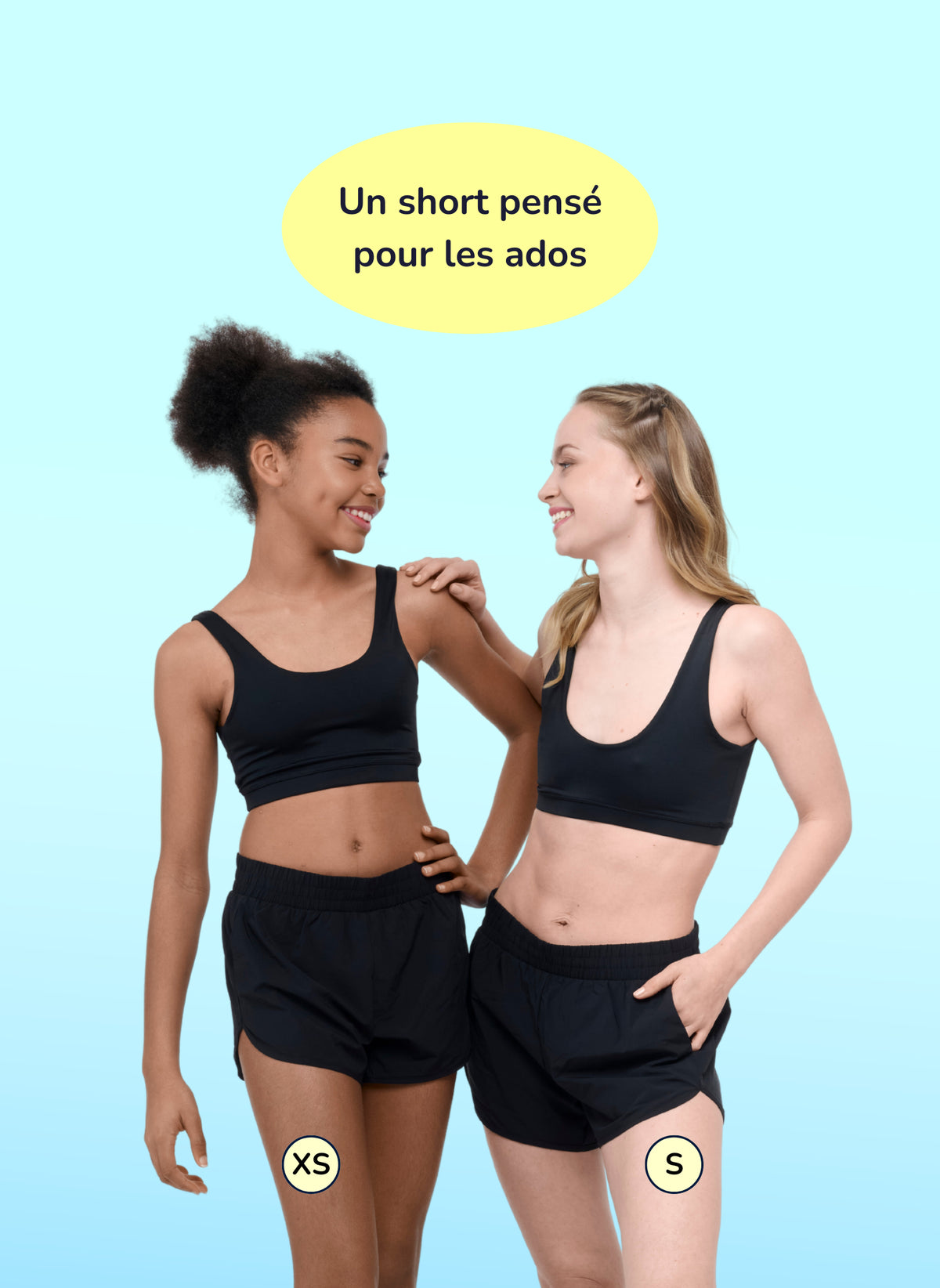 Short de sport ample Menstruel flux abondant ado 2 en 1 - Gia | Sorio®