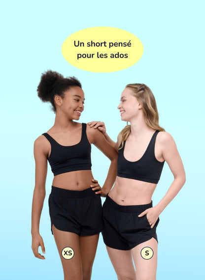 Short de sport ample Menstruel flux abondant ado 2 en 1 - Gia | Sorio®