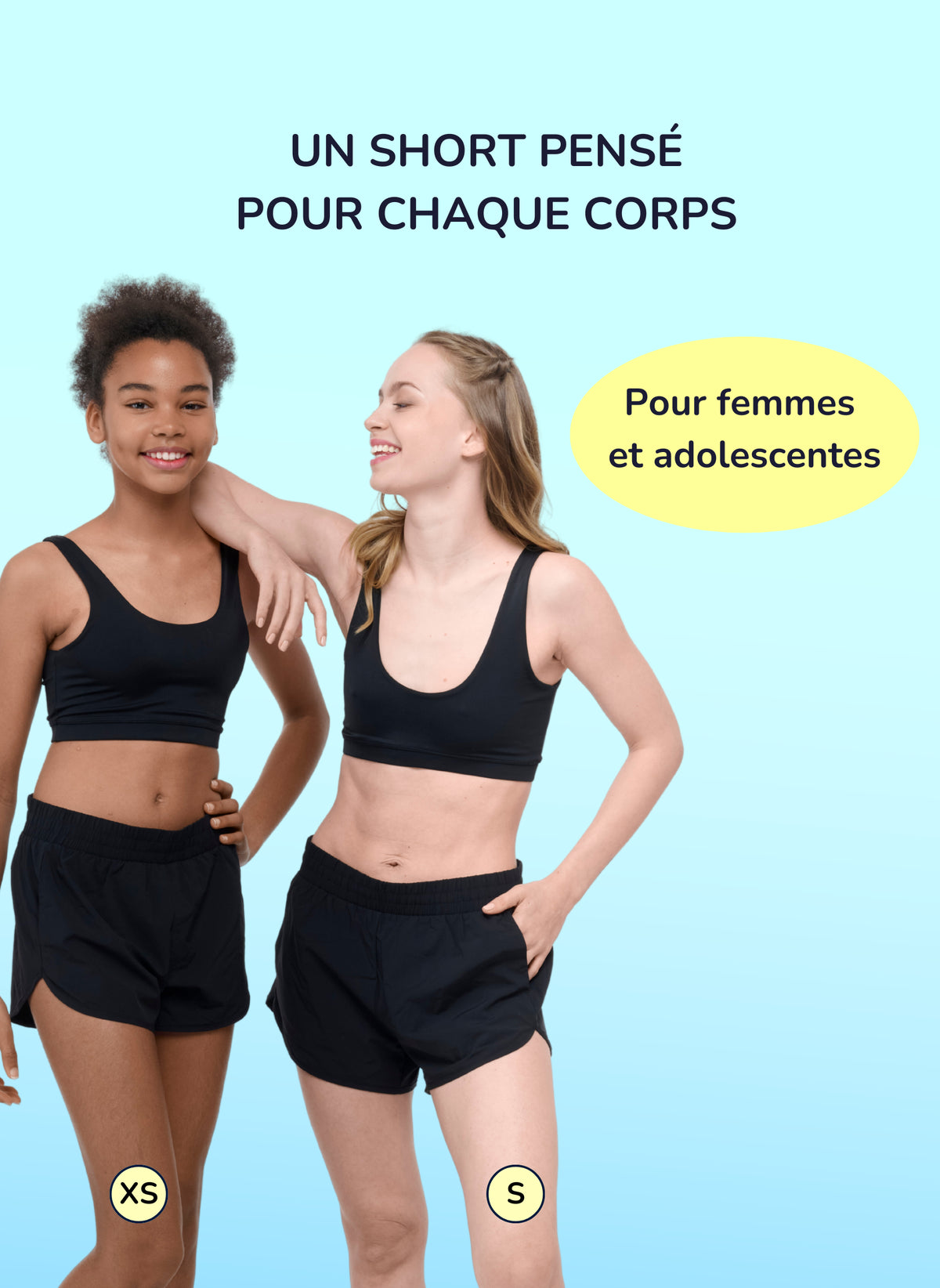 Short de sport ample Menstruel 2 en 1 - Gia | Sorio®