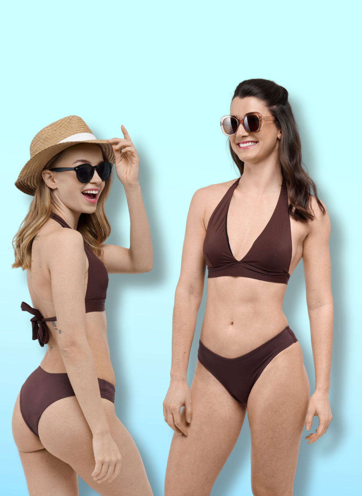Brown women’s period swimwear set EVA medium flow + LYA