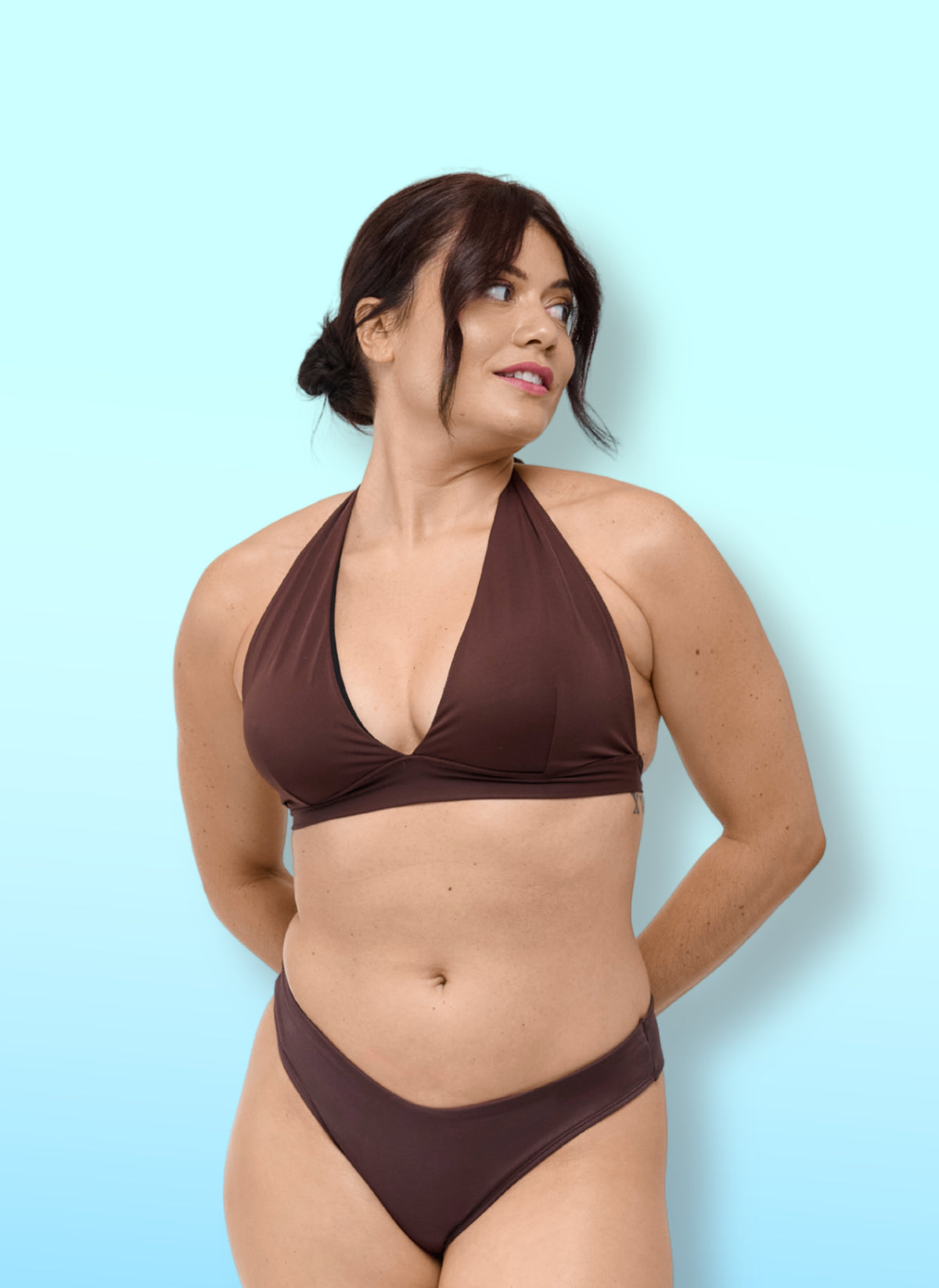 Brown women’s period swimwear set EVA medium flow + LYA