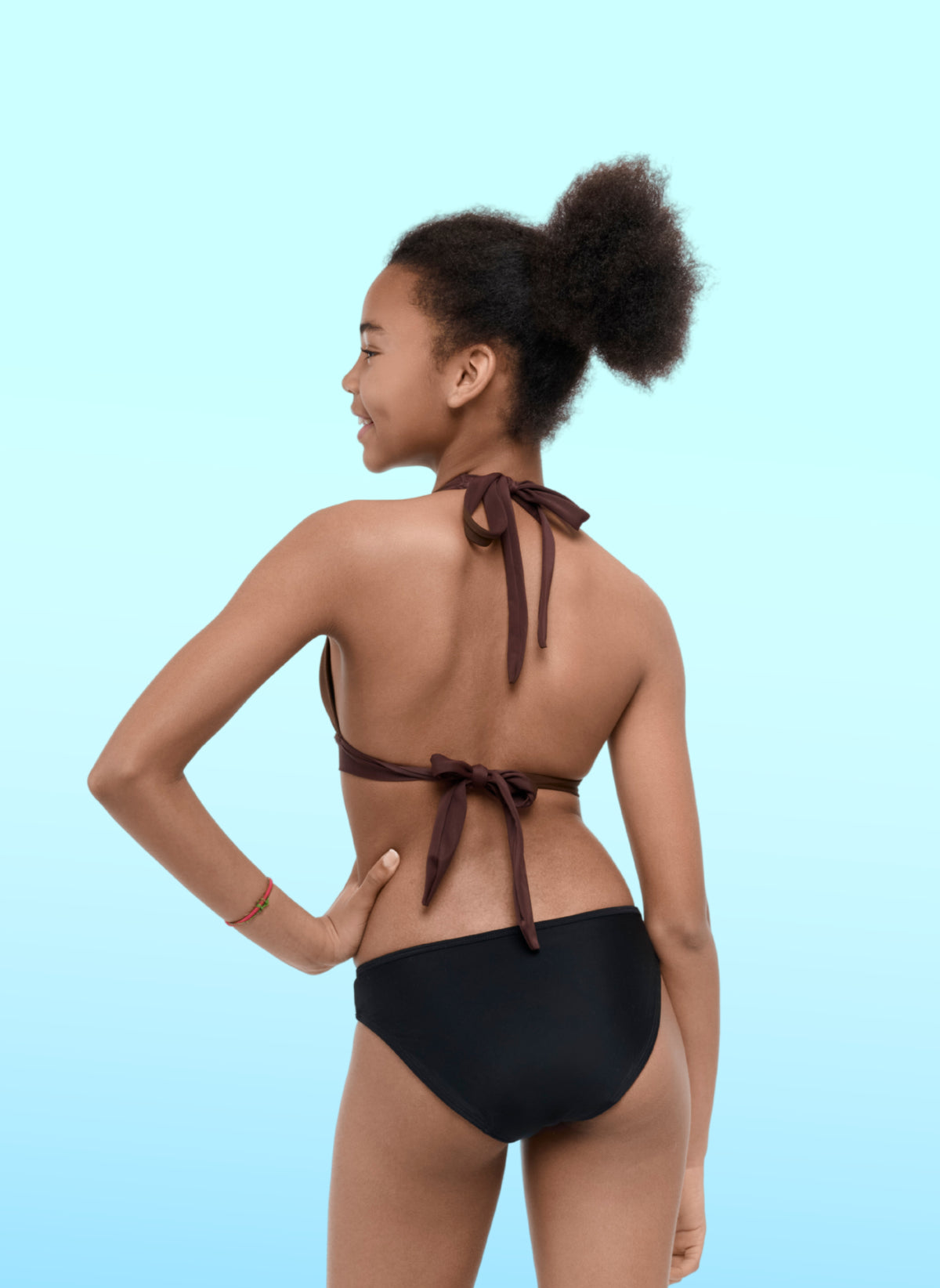Parte de arriba de bikini para adolescentes - Lya Marrón | Sorio®