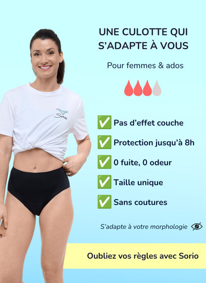 Jenna - Culotte menstruelle One Size | Sorio®