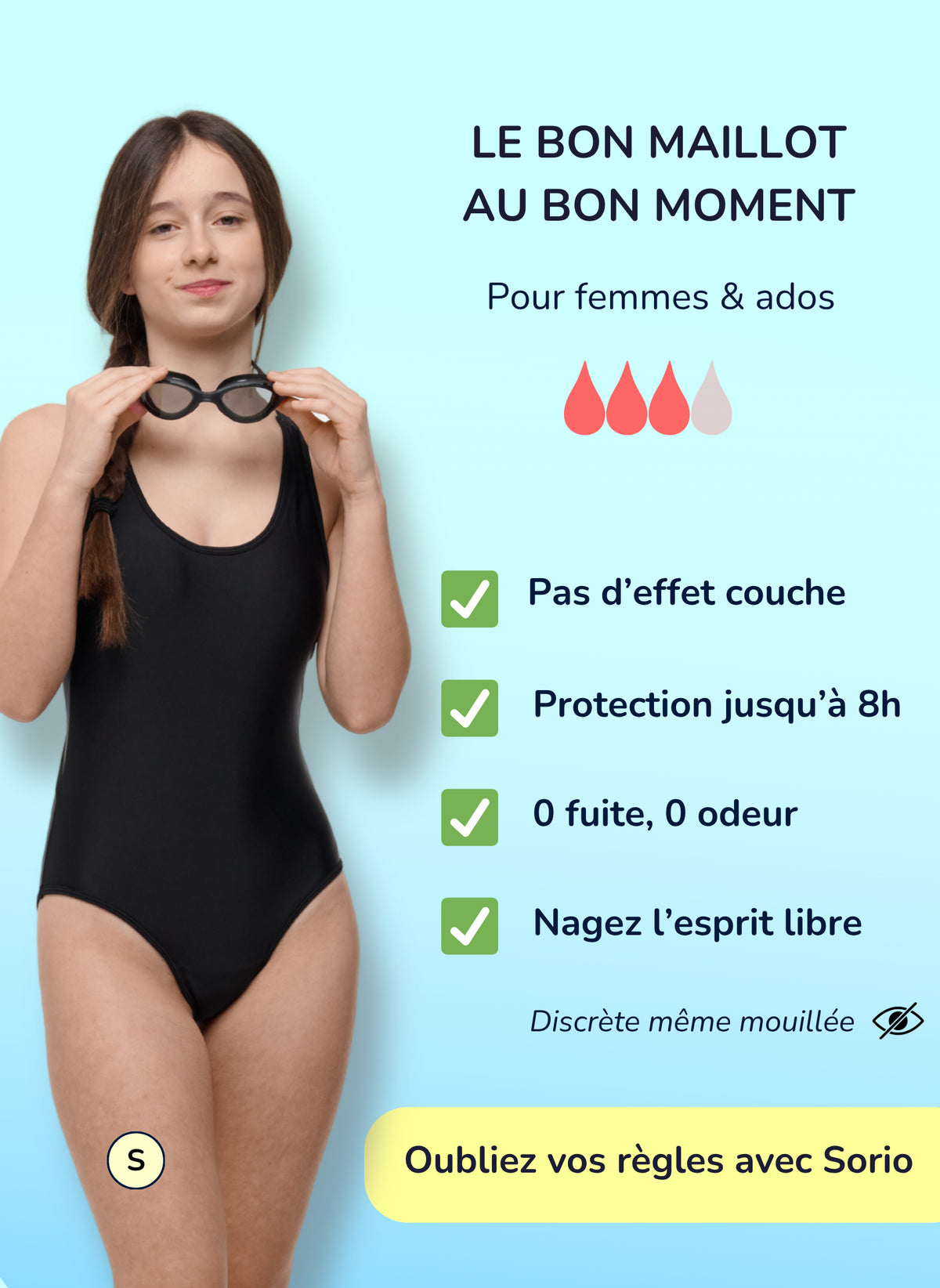 Lola – Perioden Badeanzug für Teenager | Sorio®