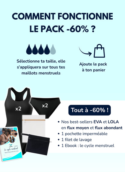 pack black friday -60% maillots menstruels