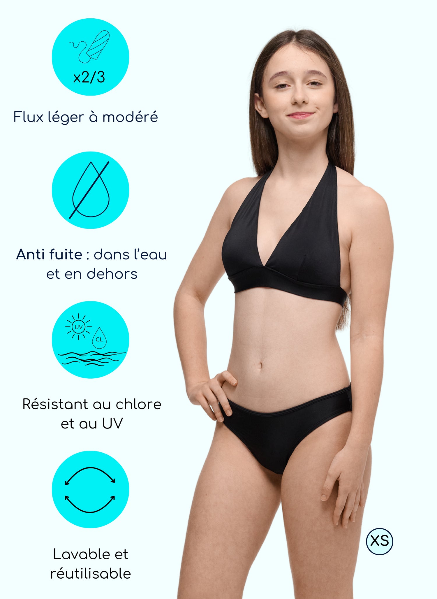 sorio bas de maillot menstruel haut de maillot
