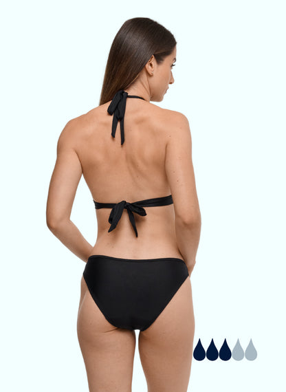 ensemble de maillot menstruel noir femme dos